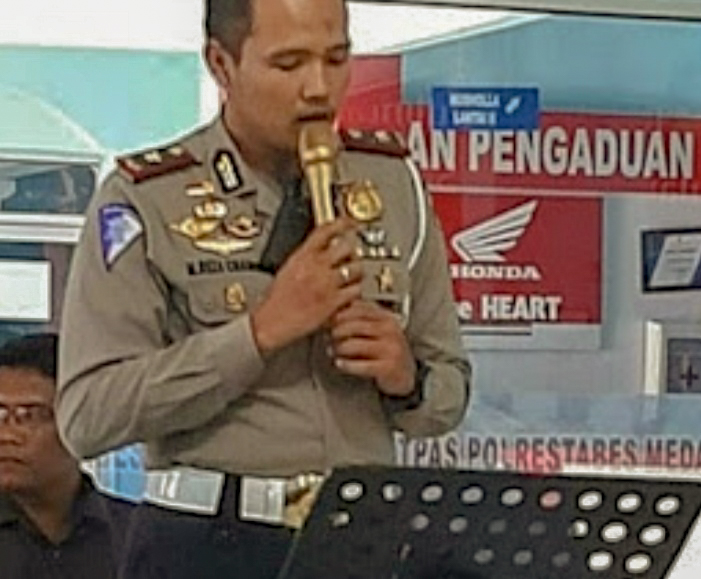 Kasatlantas Polrestabes Medan Berikan Arahan Keempat Personel SIP