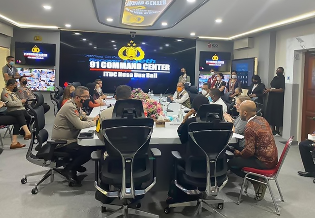 Polri Paparkan Pengamanan dan Penanganan Bencana 91 Command Center Bali