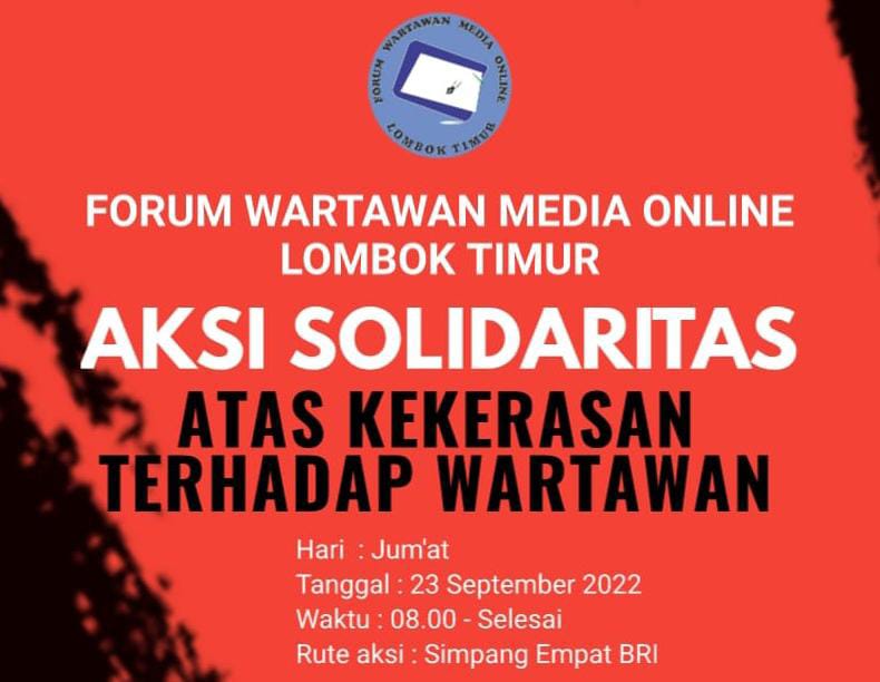 Besok, Forum Jurnalis Lombok Timur Gelar Aksi Solidaritas untuk Wartawan Karawang