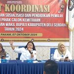 Rapat Koordinasi Sosialisasi dan Pendidikan Pemilih, Ketua KPU Deli Serdang: Kemitraan Jangan Berpihak